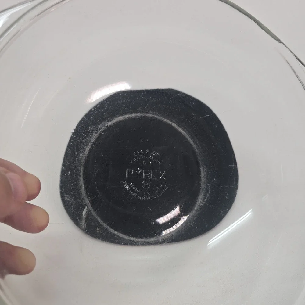 Pyrex 024 2 Quart Clear Glass Round Casserole Mixing Bowl USA